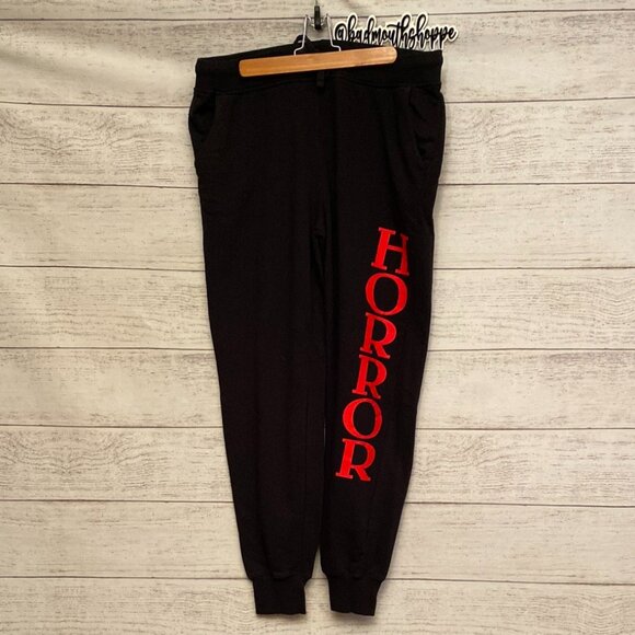 *Witchwood Bags HORROR Red Black Halloween Jogger Sweatpants Plus 2X - Picture 1 of 8